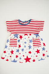 Baby Girl Stars and Stripes Pocket Dress
